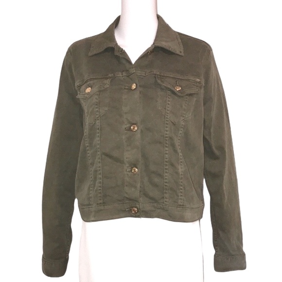 MICHAEL Michael Kors Jackets & Blazers - MICHAEL Michael Kors Safari Green Denmin Jacket